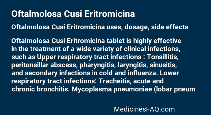 Oftalmolosa Cusi Eritromicina