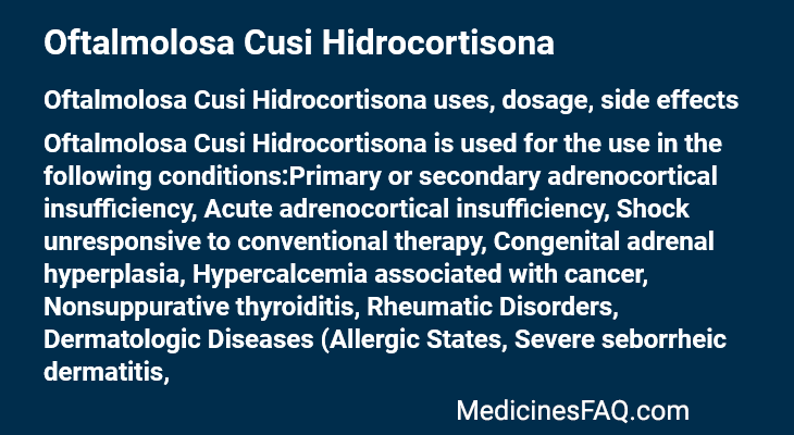 Oftalmolosa Cusi Hidrocortisona