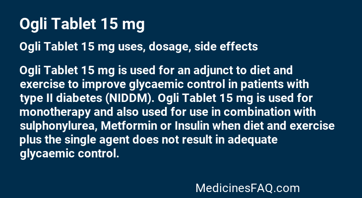 Ogli Tablet 15 mg