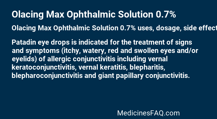 Olacing Max Ophthalmic Solution 0.7%