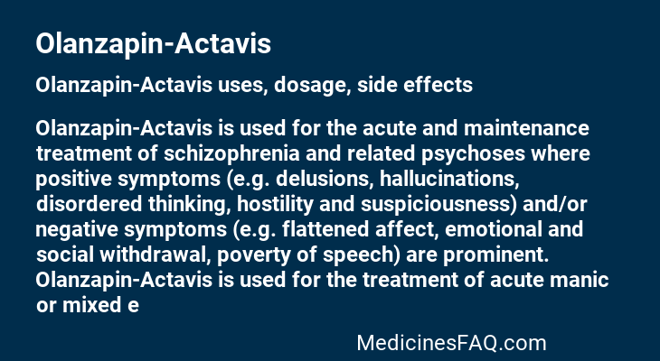 Olanzapin-Actavis