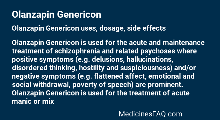 Olanzapin Genericon