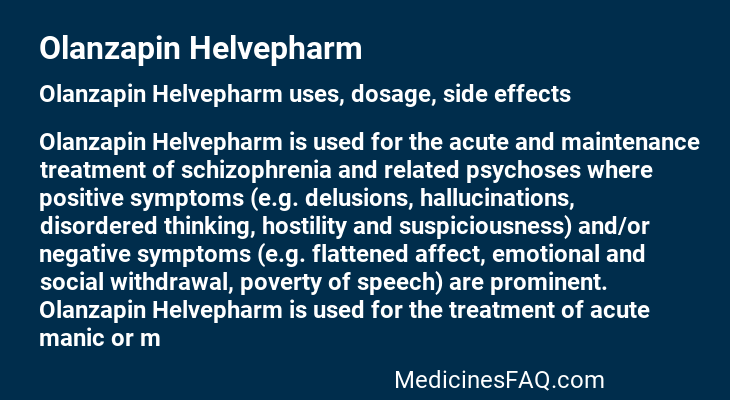 Olanzapin Helvepharm