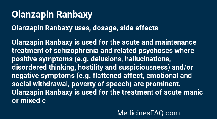 Olanzapin Ranbaxy