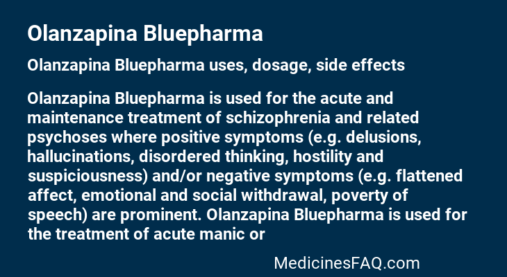 Olanzapina Bluepharma