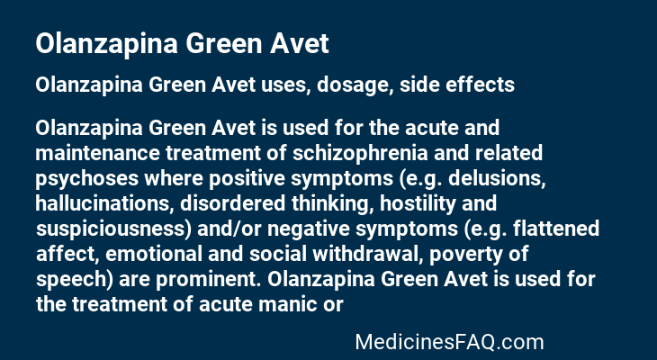 Olanzapina Green Avet