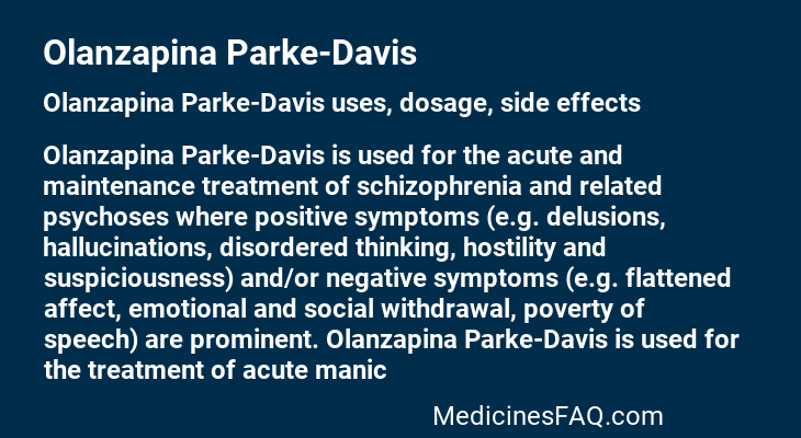 Olanzapina Parke-Davis