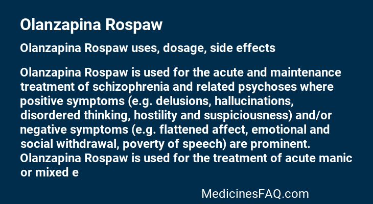 Olanzapina Rospaw