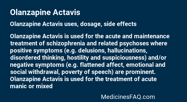 Olanzapine Actavis