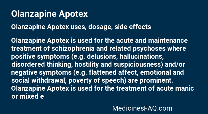 Olanzapine Apotex