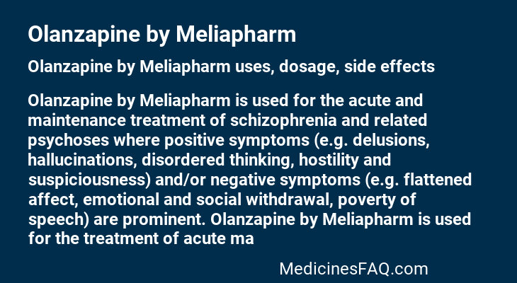 Olanzapine by Meliapharm