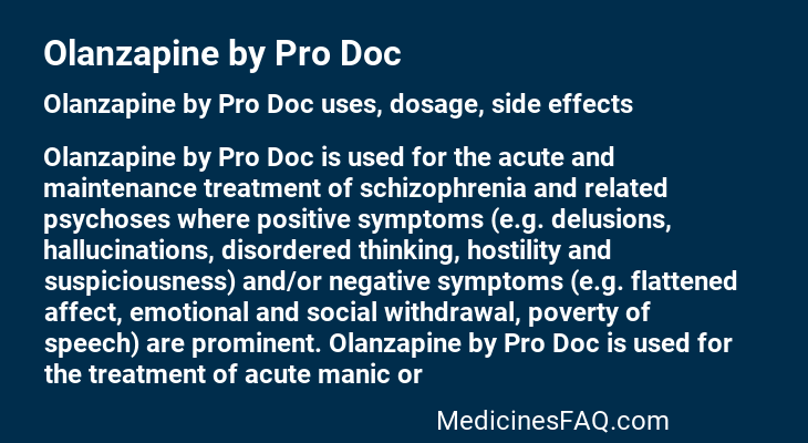 Olanzapine by Pro Doc