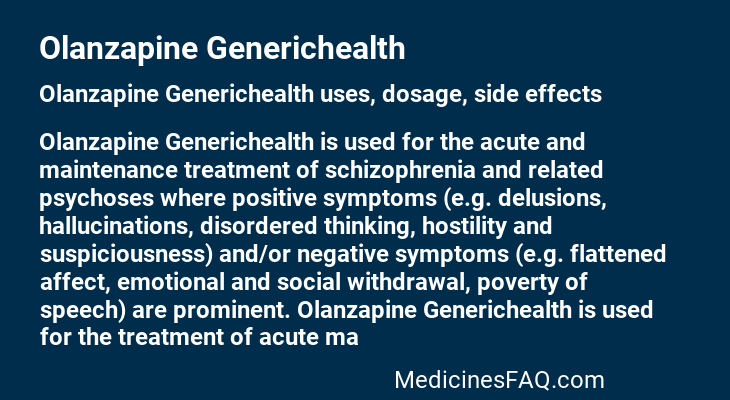 Olanzapine Generichealth