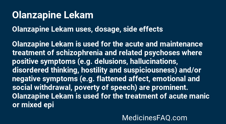 Olanzapine Lekam