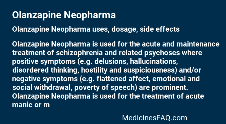 Olanzapine Neopharma