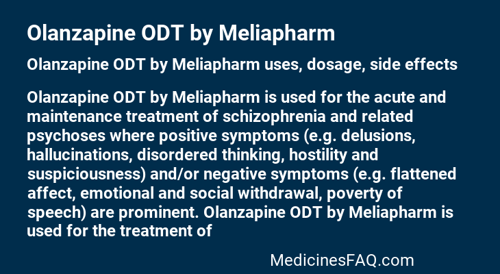 Olanzapine ODT by Meliapharm