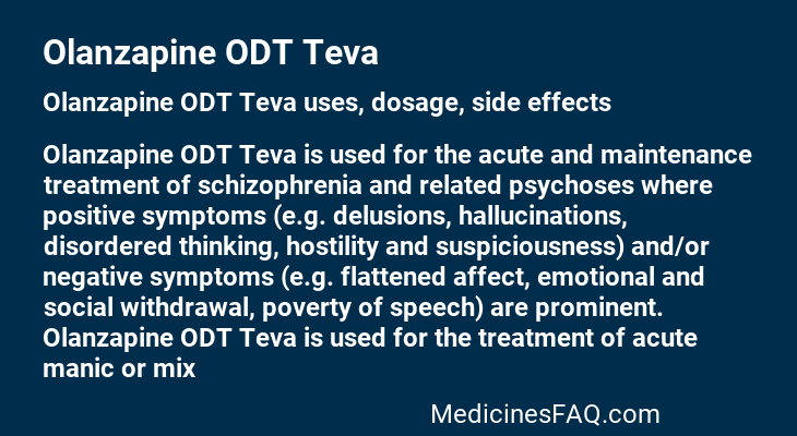 Olanzapine ODT Teva