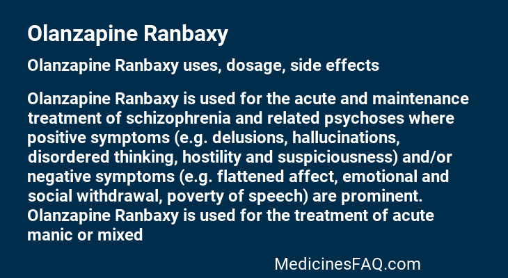 Olanzapine Ranbaxy