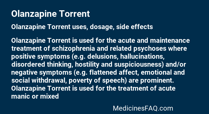 Olanzapine Torrent