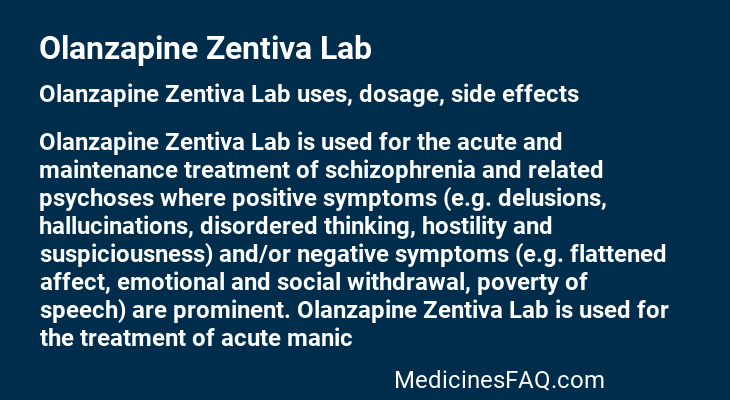 Olanzapine Zentiva Lab