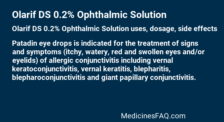 Olarif DS 0.2% Ophthalmic Solution