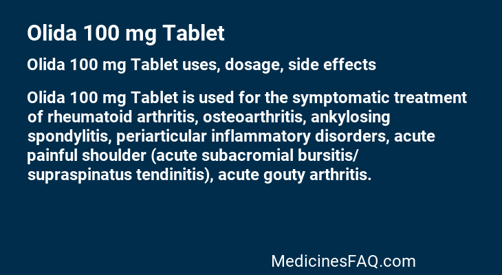 Olida 100 mg Tablet