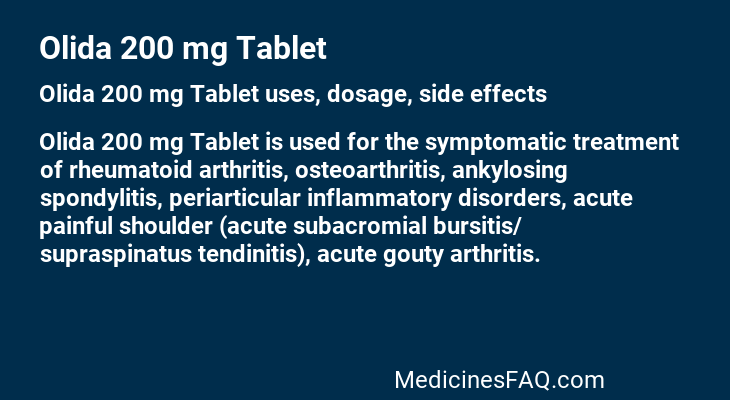 Olida 200 mg Tablet