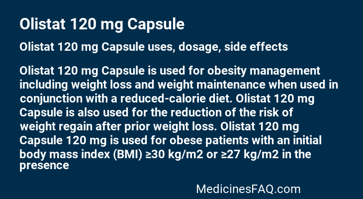 Olistat 120 mg Capsule