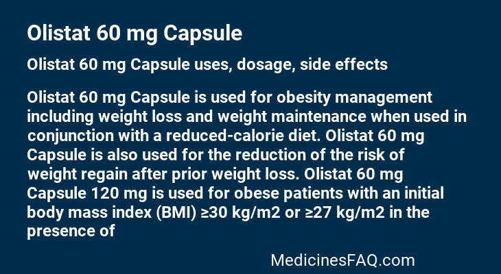 Olistat 60 mg Capsule