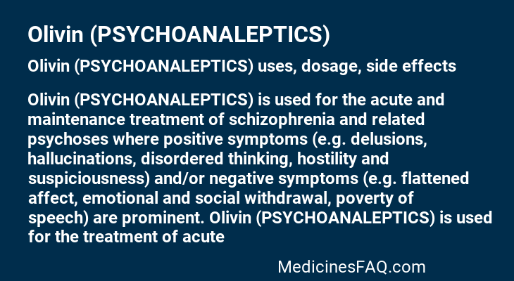 Olivin (PSYCHOANALEPTICS)