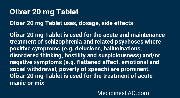 Olixar 20 mg Tablet