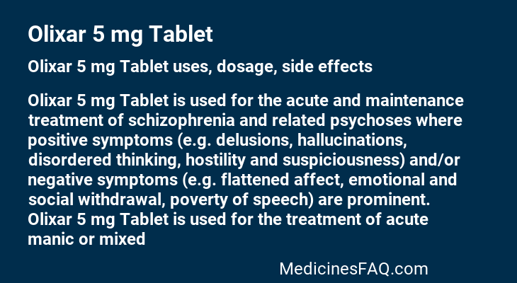 Olixar 5 mg Tablet