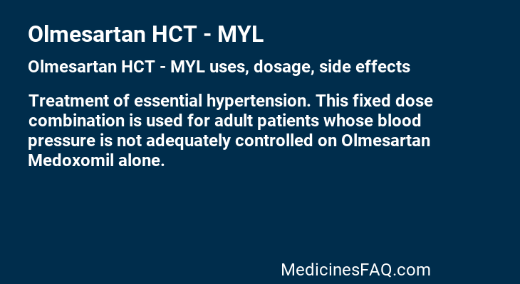 Olmesartan HCT - MYL