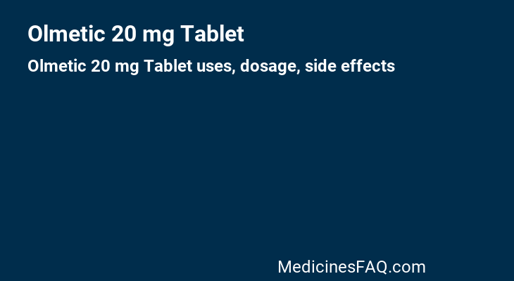 Olmetic 20 mg Tablet