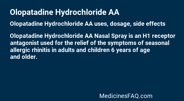 Olopatadine Hydrochloride AA