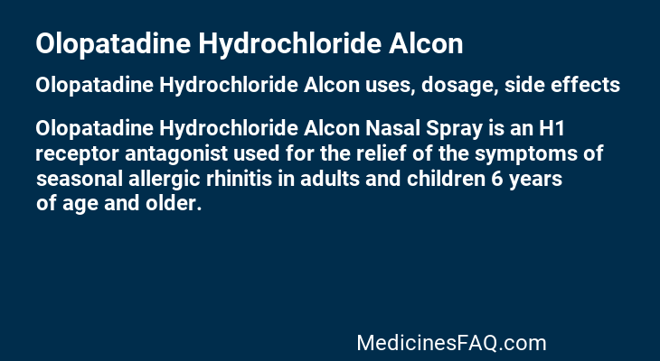 Olopatadine Hydrochloride Alcon