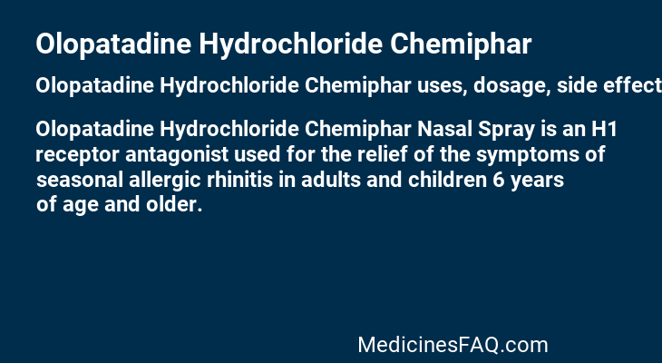 Olopatadine Hydrochloride Chemiphar