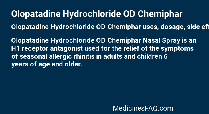 Olopatadine Hydrochloride OD Chemiphar