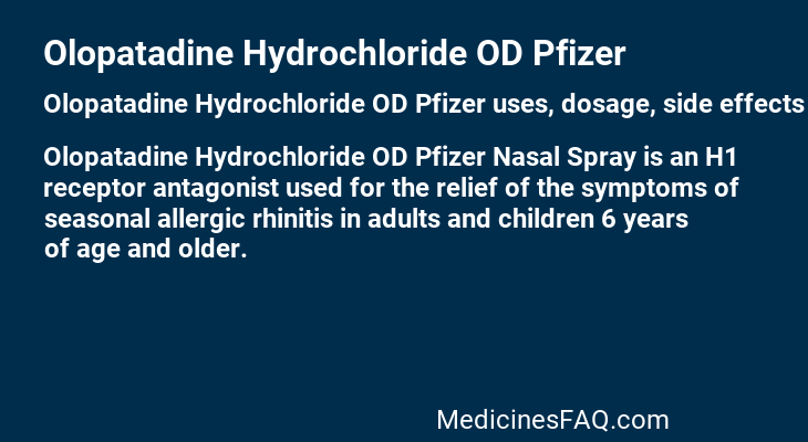 Olopatadine Hydrochloride OD Pfizer