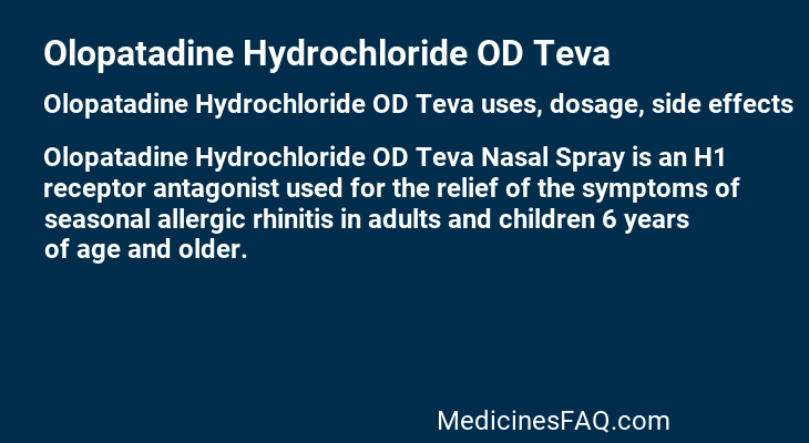 Olopatadine Hydrochloride OD Teva