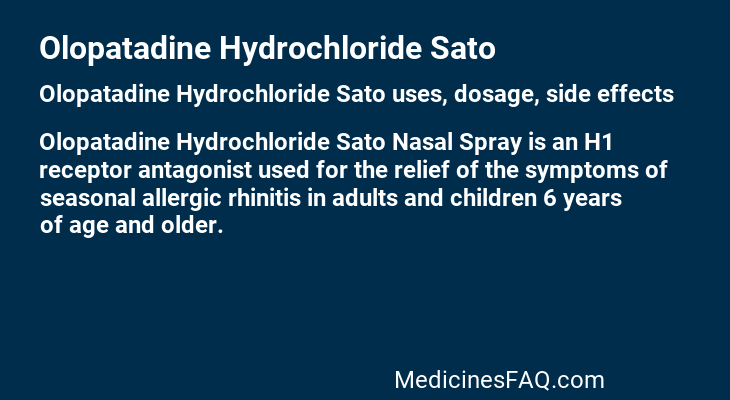 Olopatadine Hydrochloride Sato