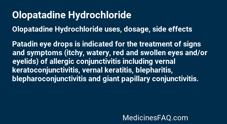 Olopatadine Hydrochloride