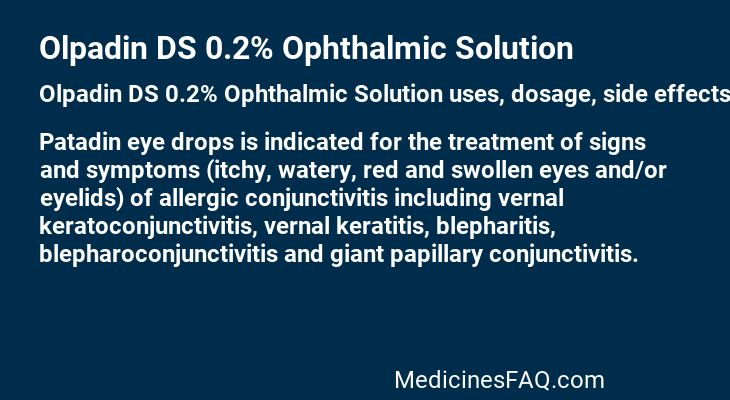 Olpadin DS 0.2% Ophthalmic Solution