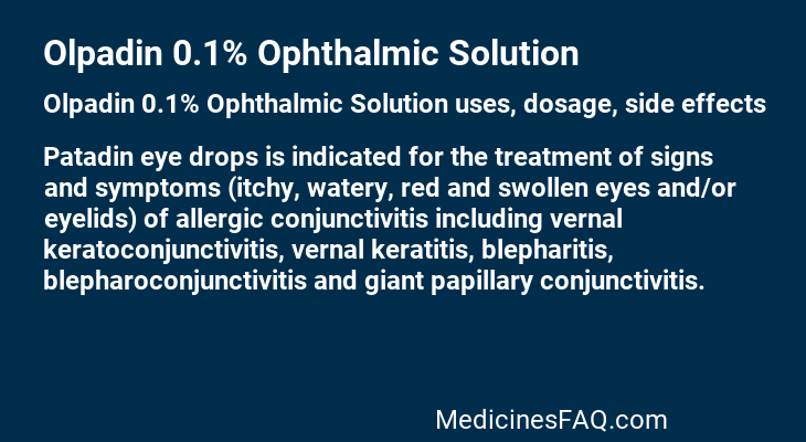 Olpadin 0.1% Ophthalmic Solution