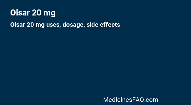 Olsar 20 mg