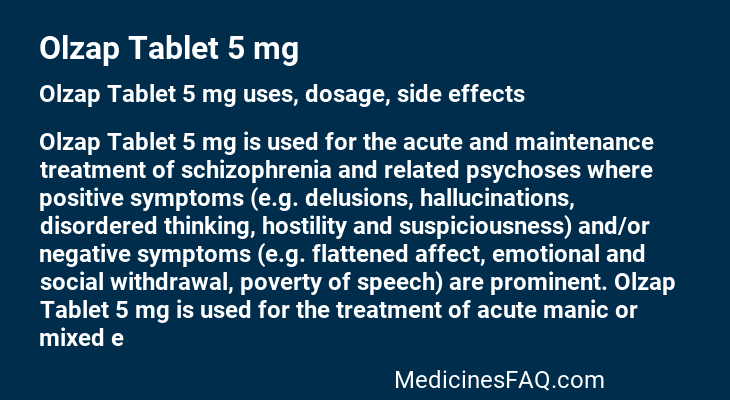 Olzap Tablet 5 mg