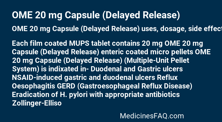 OME 20 mg Capsule (Delayed Release)