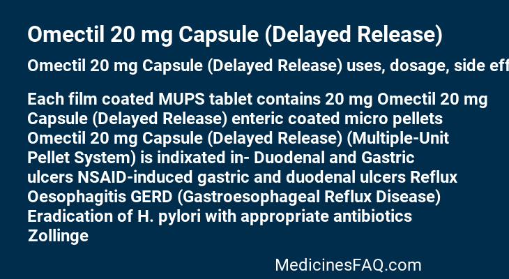 Omectil 20 mg Capsule (Delayed Release)