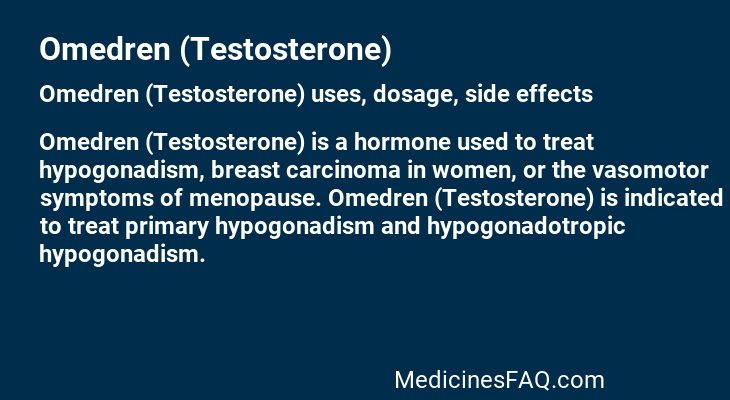 Omedren (Testosterone)