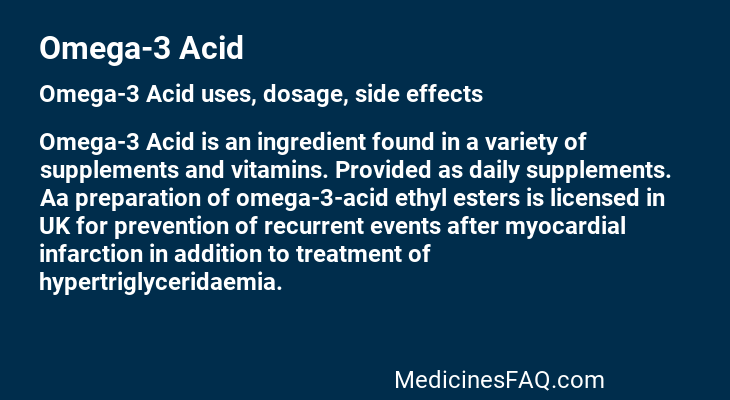 Omega-3 Acid